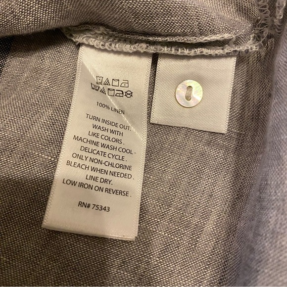 Tahari 100% Linen Blouse‎ - Picture 5 of 7